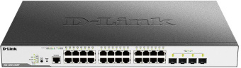 Коммутатор D-Link DGS-3000-28XMP/B1A (L2) 24x1Гбит/с 4SFP+ 24PoE+ 370W управляемый - купить недорого с доставкой в интернет-магазине