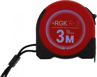 Рулетка строительная RGK R3 дл.полотна 3м изм.шкала в см зацеп простой красный/черный (774895) - купить недорого с доставкой в интернет-магазине