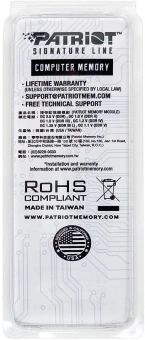 Память DDR5 8GB 5600MHz Patriot PSD58G560041S Signature Line RTL PC5-44800 CL46 SO-DIMM 262-pin 1.1В single rank Ret - купить недорого с доставкой в интернет-магазине