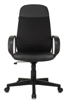 Кресло руководителя Бюрократ CH-808AXSN черный текстиль/эко.кожа крестов. пластик - купить недорого с доставкой в интернет-магазине
