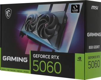Видеокарта MSI PCI-E 5.0 RTX 5060 8G GAMING NVIDIA GeForce RTX 5060 8Gb 128bit GDDR7 2497/28000 HDMIx1 DPx3 HDCP Ret - купить недорого с доставкой в интернет-магазине