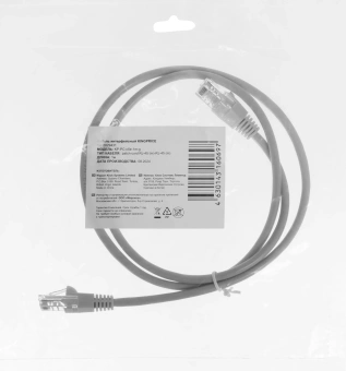Патч-корд KingPrice KP-PC-c5e-1m-g 1Гбит/с UTP 4 пары cat.5E CCA molded 1м серый RJ-45 (m)-RJ-45 (m) - купить недорого с доставкой в интернет-магазине