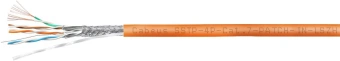 Кабель информационный Cabeus SSTP-4P-CAT.7-PATCH-IN-LSZH кат.7 S/FTP 4 пары 0.55AWG LSZH внутренний 305м оранжевый - купить недорого с доставкой в интернет-магазине