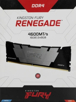 Память DDR4 2x8GB 4600МГц Kingston KF446C19RB2K2/16 Fury Renegade Black RTL Gaming PC4-36800 CL19 DIMM 288-pin 1.5В kit dual rank с радиатором Ret - купить недорого с доставкой в интернет-магазине