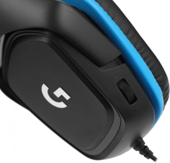 Наушники с микрофоном Logitech G431 черный/синий 2м мониторные оголовье (981-000772) - купить недорого с доставкой в интернет-магазине