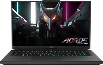 Ноутбук Gigabyte Aorus 7 Core i5 12500H 16Gb SSD512Gb NVIDIA GeForce RTX4050 6Gb 17.3" IPS FHD (1920x1080) Free DOS black WiFi BT Cam (9MF-E2KZ513SD) - купить недорого с доставкой в интернет-магазине