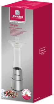 Мельница мех. Rondell Temper RD-1318 для перца/соли стальной - купить недорого с доставкой в интернет-магазине
