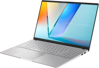 Ноутбук Asus Vivobook S 15 OLED S5507QA-MA013W Snapdragon X Plus X1P-42-100 16Gb SSD1Tb Qualcomm Adreno 15.6" OLED 3K (2880x1620) Windows 11 Home silver WiFi BT Cam (90NB14Q2-M00B40) - купить недорого с доставкой в интернет-магазине