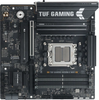 Материнская плата Asus TUF GAMING B850M-E WIFI SocketAM5 AMD B850 4xDDR5 mATX AC`97 8ch(7.1) 2.5Gg RAID+HDMI+DP - купить недорого с доставкой в интернет-магазине