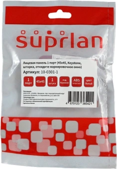 Панель Suprlan 10-0301-1 лицевая со шторкой 45x45 1xKeystone ABS пластик белый - купить недорого с доставкой в интернет-магазине