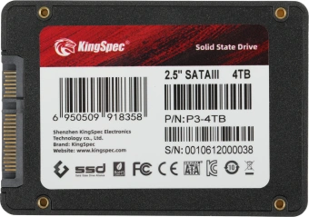 Накопитель SSD Kingspec SATA-III 4TB P3-4TB 2.5" - купить недорого с доставкой в интернет-магазине