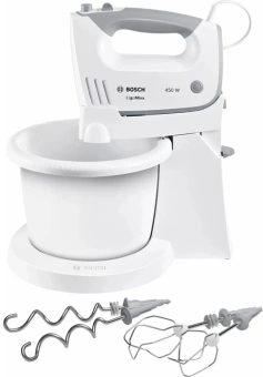 Миксер ручной Bosch MFQ36460S 450Вт белый/серый - купить недорого с доставкой в интернет-магазине