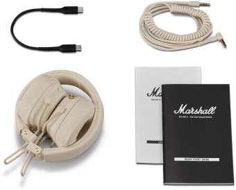 Гарнитура накладные Marshall Major V бежевый беспроводные bluetooth оголовье (MAJOR V CREAM) - купить недорого с доставкой в интернет-магазине