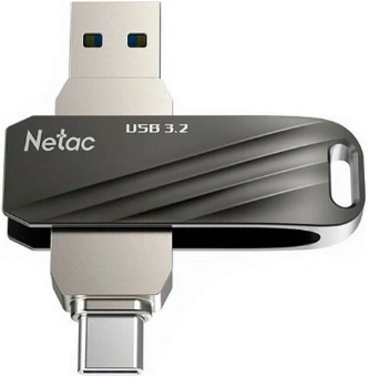 Флеш Диск Netac 128GB US1 NT03US11C-128G-32BK USB3.2 черный/серебристый - купить недорого с доставкой в интернет-магазине