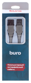 Кабель Buro USB A(m) USB A(m) 3м (BHP RET USB_AM30) серый (блистер) - купить недорого с доставкой в интернет-магазине