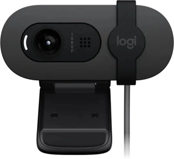 Камера Web Logitech HD Webcam Brio 90 черный 2Mpix (1920x1080) USB-A с микрофоном (960-001581) - купить недорого с доставкой в интернет-магазине