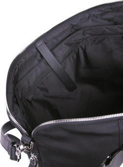 Деловая сумка женская Piquadro Lyra CA4021W92T/N с отделением для ноутбука черный ткань/натур.кожа - купить недорого с доставкой в интернет-магазине