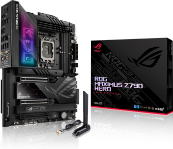 Материнская плата Asus ROG MAXIMUS Z790 HERO Soc-1700 Intel Z790 4xDDR5 ATX AC`97 8ch(7.1) 2.5Gg RAID+HDMI - купить недорого с доставкой в интернет-магазине