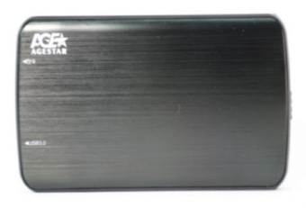 Внешний корпус для HDD/SSD AgeStar 3UB2A12 SATA пластик/алюминий черный 2.5" - купить недорого с доставкой в интернет-магазине