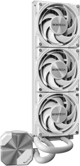 Система водяного охлаждения Montech HyperFlow Silent 360 Soc-AM5/AM4/1200/1700/1851 белый 4-pin 24.8dB Al 360W Ret (HS360WH) - цена, купить или заказать с доставкой в интернет-магазине Система водяного охлаждения Montech HyperFlow Silent 360 Soc-AM5/AM4/1200/1700/1851 белый 4-pin 24.8dB Al 360W Ret (HS360WH) - купить недорого с доставкой в интернет-магазине