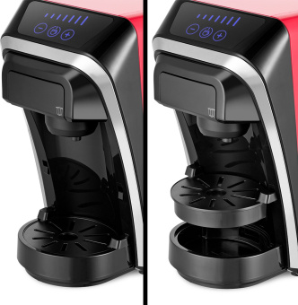 Кофемашина Kitfort КТ-7227 1400Вт красный/черный - купить недорого с доставкой в интернет-магазине