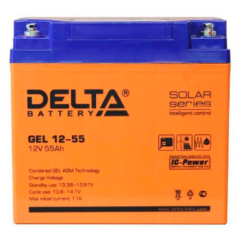 Батарея для ИБП Delta GEL 12-55 12В 55Ач - купить недорого с доставкой в интернет-магазине