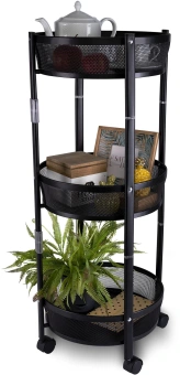 Этажерка Domfy DHC-FC30862 34.2x34.2x83.6см d=34.2см черный - купить недорого с доставкой в интернет-магазине
