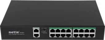 Коммутатор Netis P116GC (L2) 18x1Гбит/с 16PoE+ 240W неуправляемый - купить недорого с доставкой в интернет-магазине