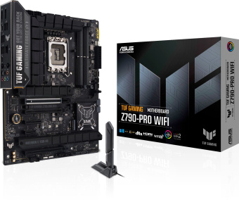 Материнская плата Asus TUF GAMING Z790-PRO WIFI Soc-1700 Intel Z790 4xDDR5 ATX AC`97 8ch(7.1) 2.5Gg RAID+HDMI+DP - купить недорого с доставкой в интернет-магазине