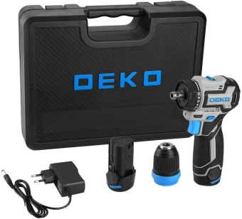 Дрель-шуруповерт Deko Loner 12V Pro аккум. патрон:быстрозажимной (кейс в комплекте) (085-1122) - купить недорого с доставкой в интернет-магазине