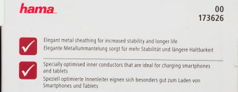 Кабель Hama Metal 00173626 USB (m)-Lightning (m) 1.5м черный - купить недорого с доставкой в интернет-магазине