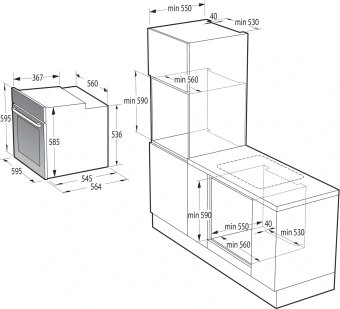 Духовой шкаф Электрический Gorenje BOS67371SYB черный - купить недорого с доставкой в интернет-магазине