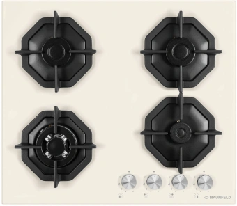 Газовая варочная поверхность Maunfeld EGHG.64.23CBG/G бежевый - купить недорого с доставкой в интернет-магазине