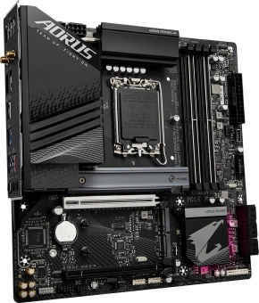 Материнская плата Gigabyte Z790M AORUS ELITE AX Soc-1700 Intel Z790 4xDDR5 mATX AC`97 8ch(7.1) 2.5Gg RAID+HDMI+DP - купить недорого с доставкой в интернет-магазине