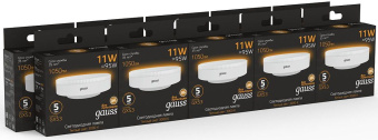 Лампа светодиодная Gauss 108008111 11Вт цок.:GX53 таблетка 220B 3000K св.свеч.бел.теп. (упак.:1шт) - купить недорого с доставкой в интернет-магазине