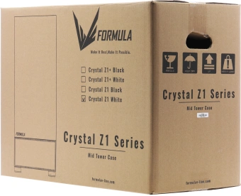 Корпус Formula Crystal Z1 белый без БП ATX 3x120mm 2xUSB2.0 1xUSB3.0 audio bott PSU - купить недорого с доставкой в интернет-магазине