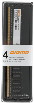 Память DDR4 4GB 2666MHz Digma DGMAD42666004S RTL PC4-21300 CL19 DIMM 288-pin 1.2В single rank Ret - купить недорого с доставкой в интернет-магазине