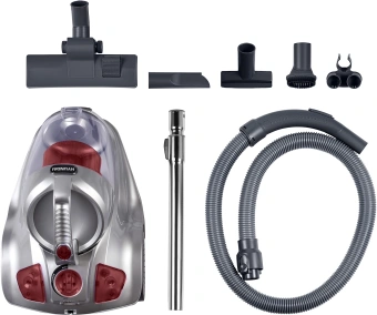 Пылесос Hyundai HYV-C4570 2400Вт серебристый/красный - купить недорого с доставкой в интернет-магазине