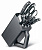 Набор ножей кухон. Victorinox Grand Maitre Cutlery Block 7.7243.6 (7.7243.6) компл.:6предм. с подставкой черный подар.коробка
