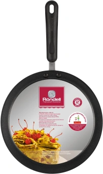 Сковорода блинная Rondell Pancake frypan RDA-274 круглая 22см покрытие: TriTitan ручка несъемная (без крышки) черный - купить недорого с доставкой в интернет-магазине