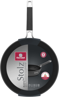 Сковорода Rondell Stolz RDA-1766 круглая 26см покрытие: Xylan Plus ручка несъемная (без крышки) серый - купить недорого с доставкой в интернет-магазине