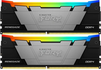 Память DDR4 2x8GB 4600МГц Kingston KF446C19RB2AK2/16 Fury Renegade RGB RTL Gaming PC4-36800 CL19 DIMM 288-pin 1.5В kit single rank с радиатором Ret - купить недорого с доставкой в интернет-магазине