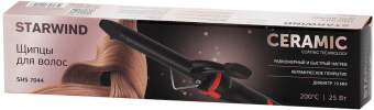 Щипцы Starwind SHS 7044 25Вт черный/красный макс.темп.:200С покрытие:керамическое - купить недорого с доставкой в интернет-магазине