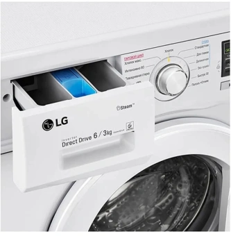 Стиральная машина LG F1296CDS0X класс: B загр.фронтальная макс.:6кг (с сушкой) белый инвертор - купить недорого с доставкой в интернет-магазине