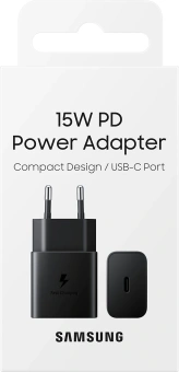 Сетевое зар./устр. Samsung EP-T1510 15W 2A (PD) USB-C Samsung черный (EP-T1510XBEGEU) - купить недорого с доставкой в интернет-магазине