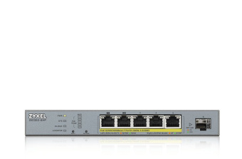 Коммутатор Zyxel GS1350-6HP-EU0101F (L2) 5x1Гбит/с 1SFP 4PoE+ 1PoE++ 60W управляемый - купить недорого с доставкой в интернет-магазине