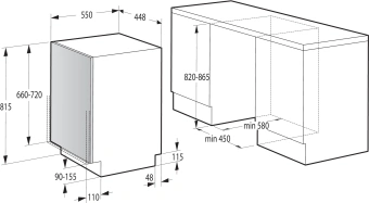 Посудомоечная машина встраив. Gorenje GV561D10 1930Вт узкая инвертер - купить недорого с доставкой в интернет-магазине