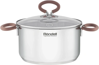 Кастрюля Rondell Etery RDS-1599 3.1л. d=20см (с крышкой) стальной - цена, купить или заказать с доставкой в интернет-магазине Кастрюля Rondell Etery RDS-1599 3.1л. d=20см (с крышкой) стальной - купить недорого с доставкой в интернет-магазине