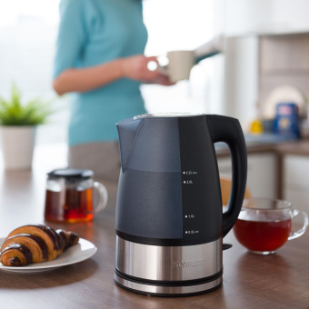 Чайник электрический Scarlett SC-1020 2.2л. 2200Вт черный корпус: пластик - купить недорого с доставкой в интернет-магазине