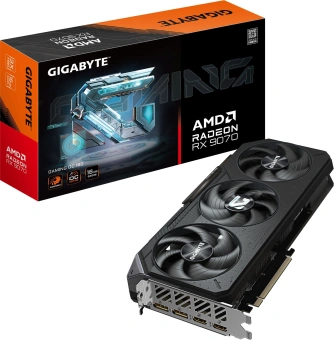 Видеокарта Gigabyte PCI-E GV-R9070 GAMING OC-16GD 1.0 AMD Radeon RX 9070 16Gb 256bit GDDR6 2210/20000 HDMIx2 DPx2 HDCP Ret - купить недорого с доставкой в интернет-магазине